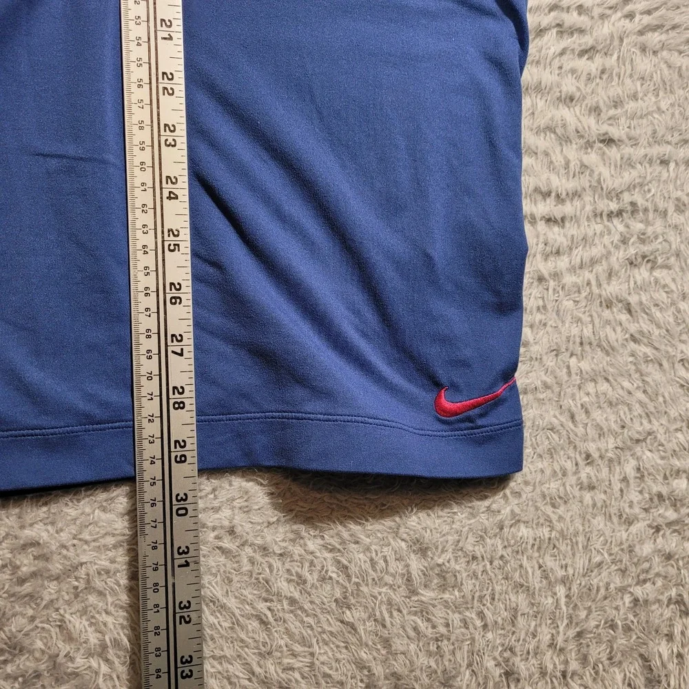 Nike Golf Dri Fit Polo‎ Shirt Mens XL Blue Red Chevron Short Sleeve